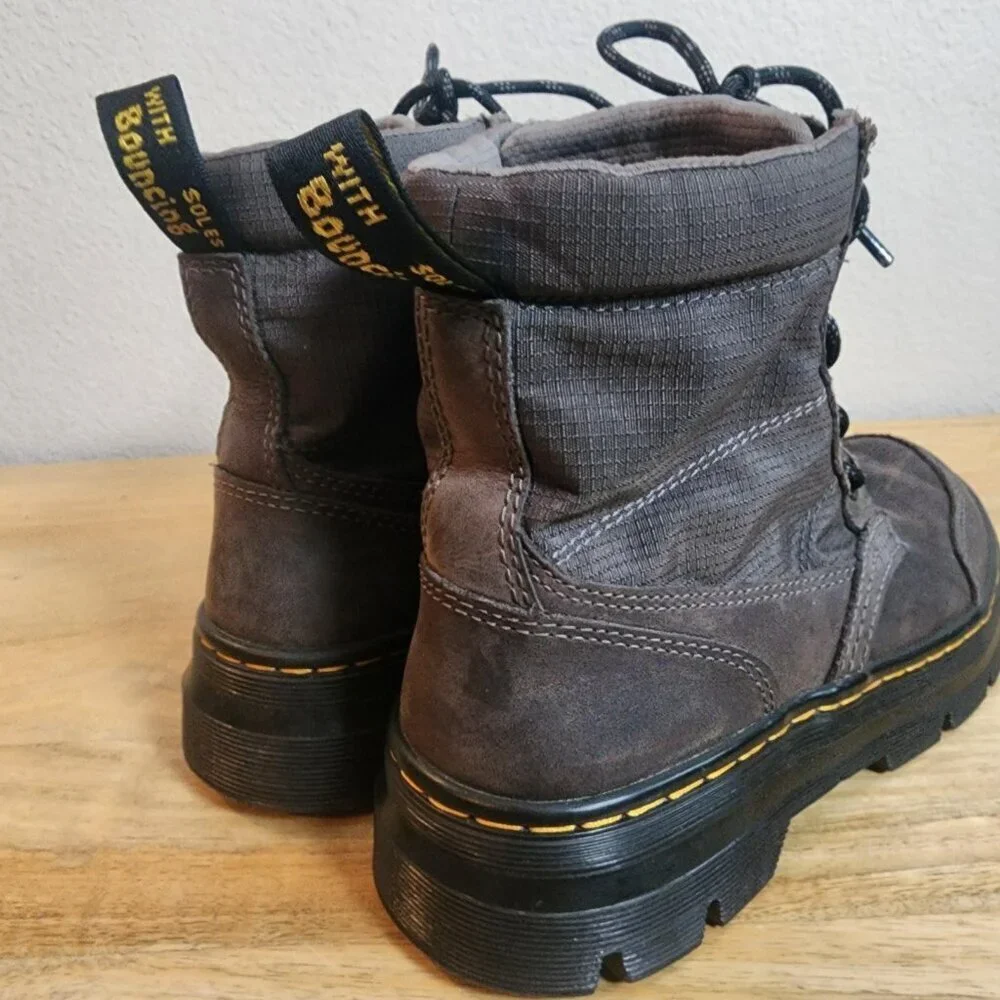 Dr Martens Combs Jungle Zip Boots Mens Size 6 Brown Lace Up Leather